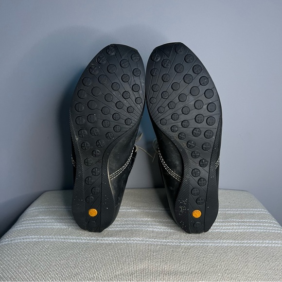 Vintage Timberland Hiking Boots Black White Leather Ankle Top - Picture 6 of 7